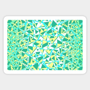 Pieces of colorful broken glass in summer colors Sticker